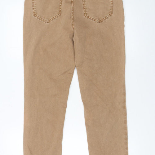 Lands' End Women's Beige Skinny Jeans Size 14 Stretch Denim