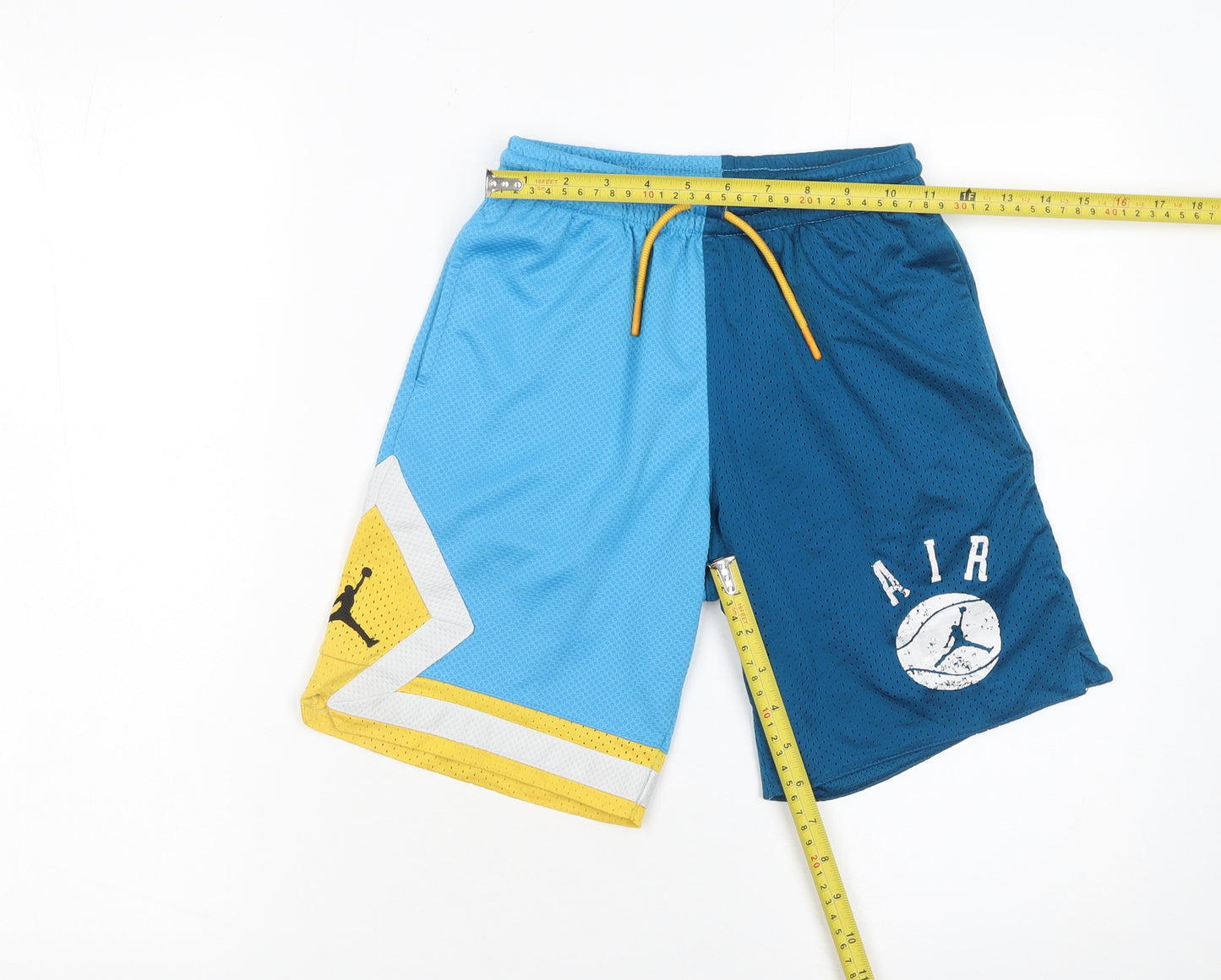 Nike Boys Blue Colourblock Athletic Basketball Shorts 8-10 Years