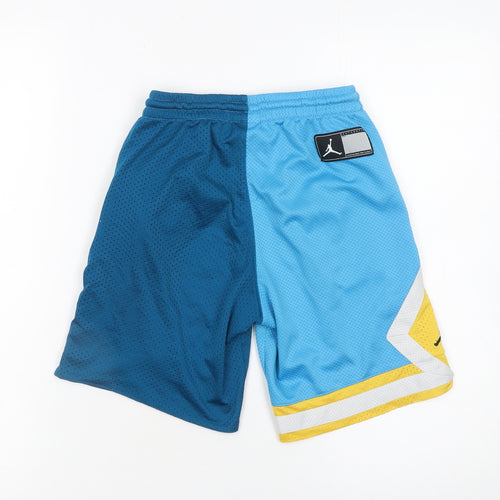 Nike Boys Blue Colourblock Athletic Basketball Shorts 8-10 Years