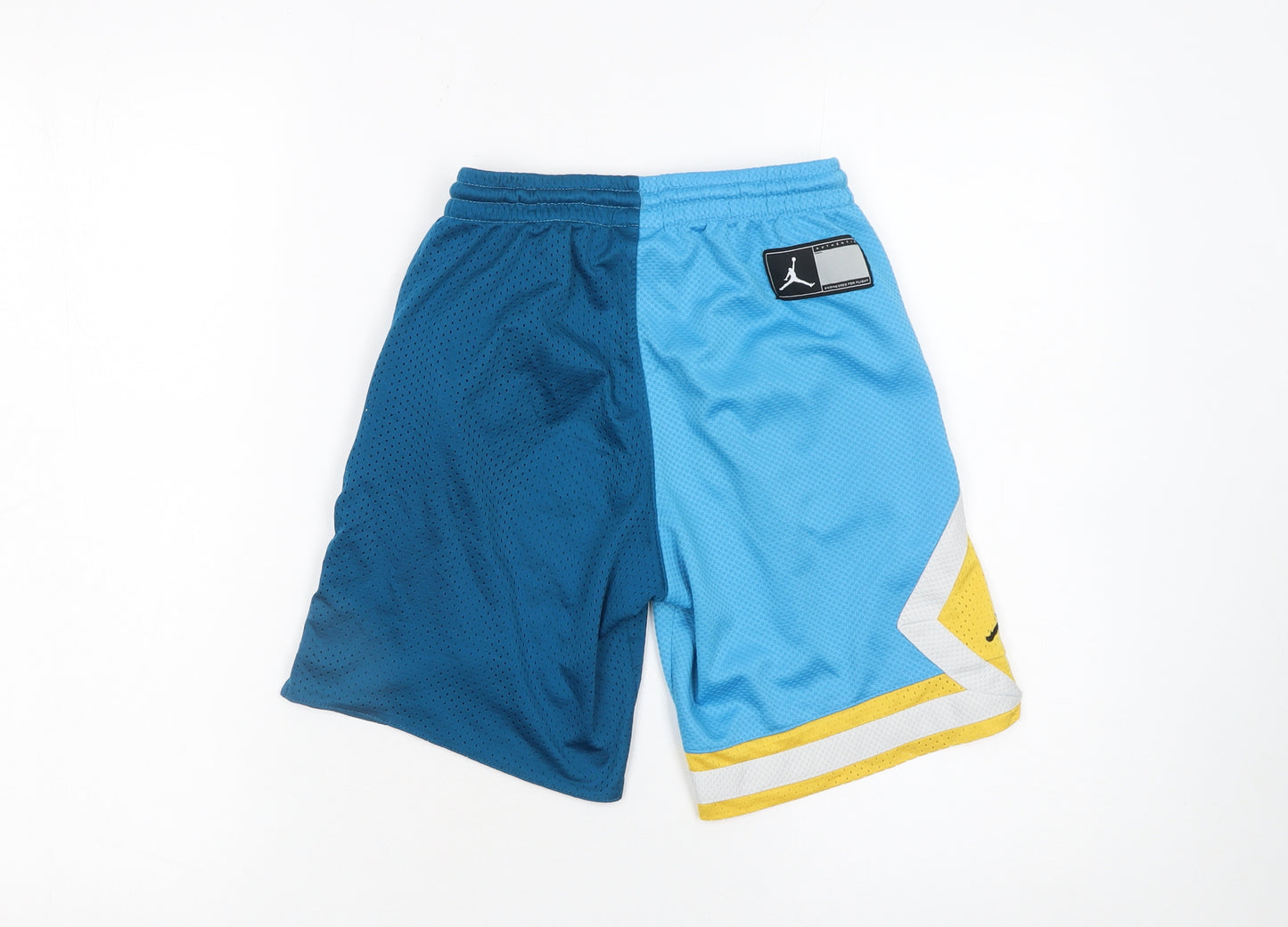 Nike Boys Blue Colourblock Athletic Basketball Shorts 8-10 Years