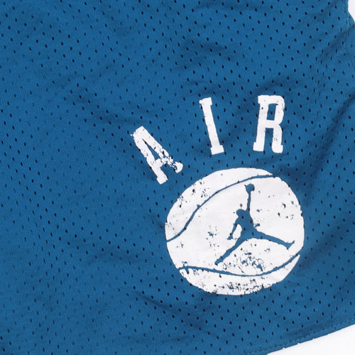 Nike Boys Blue Colourblock Athletic Basketball Shorts 8-10 Years
