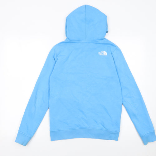 The North Face Boys Blue XL Pullover Hoodie Cotton Blend Graphic Sweatshirt