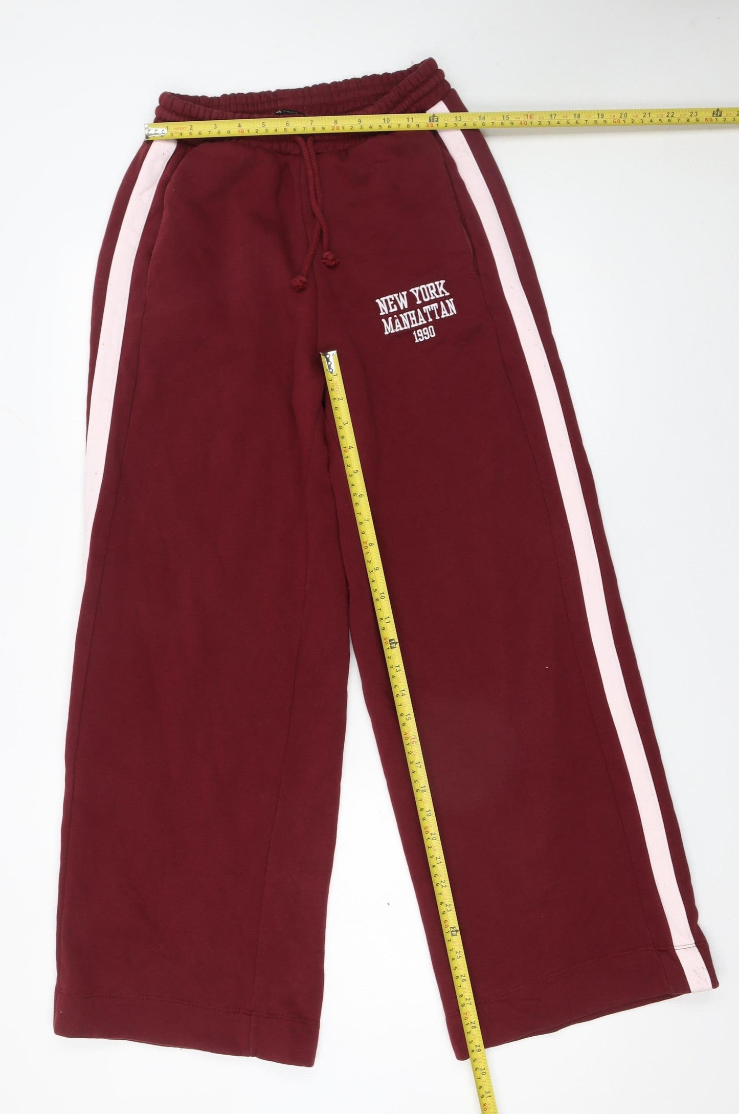 Zara Women’s Red Sweatpants M Elastic Waist Cotton Blend