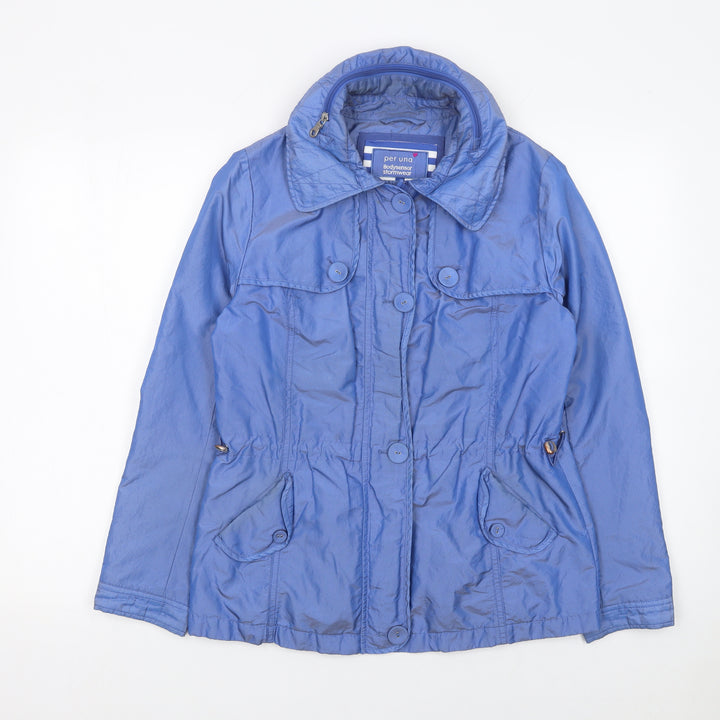 Marks and Spencer Women Blue Size 8 Anorak Jacket