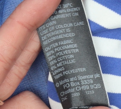 Marks and Spencer Women Blue Size 8 Anorak Jacket
