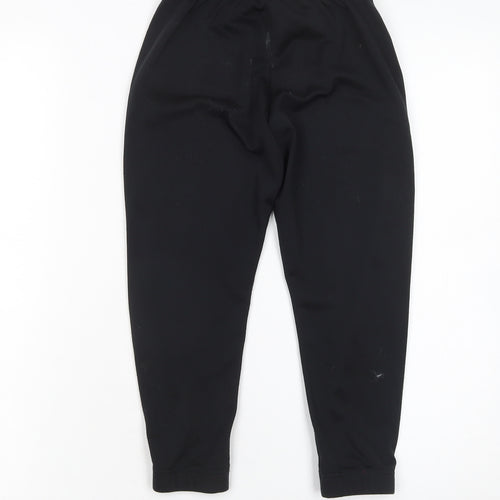 Adidas Boys Black Jogger Trousers 2XS 5-6 Years Elastic Waist Activewear