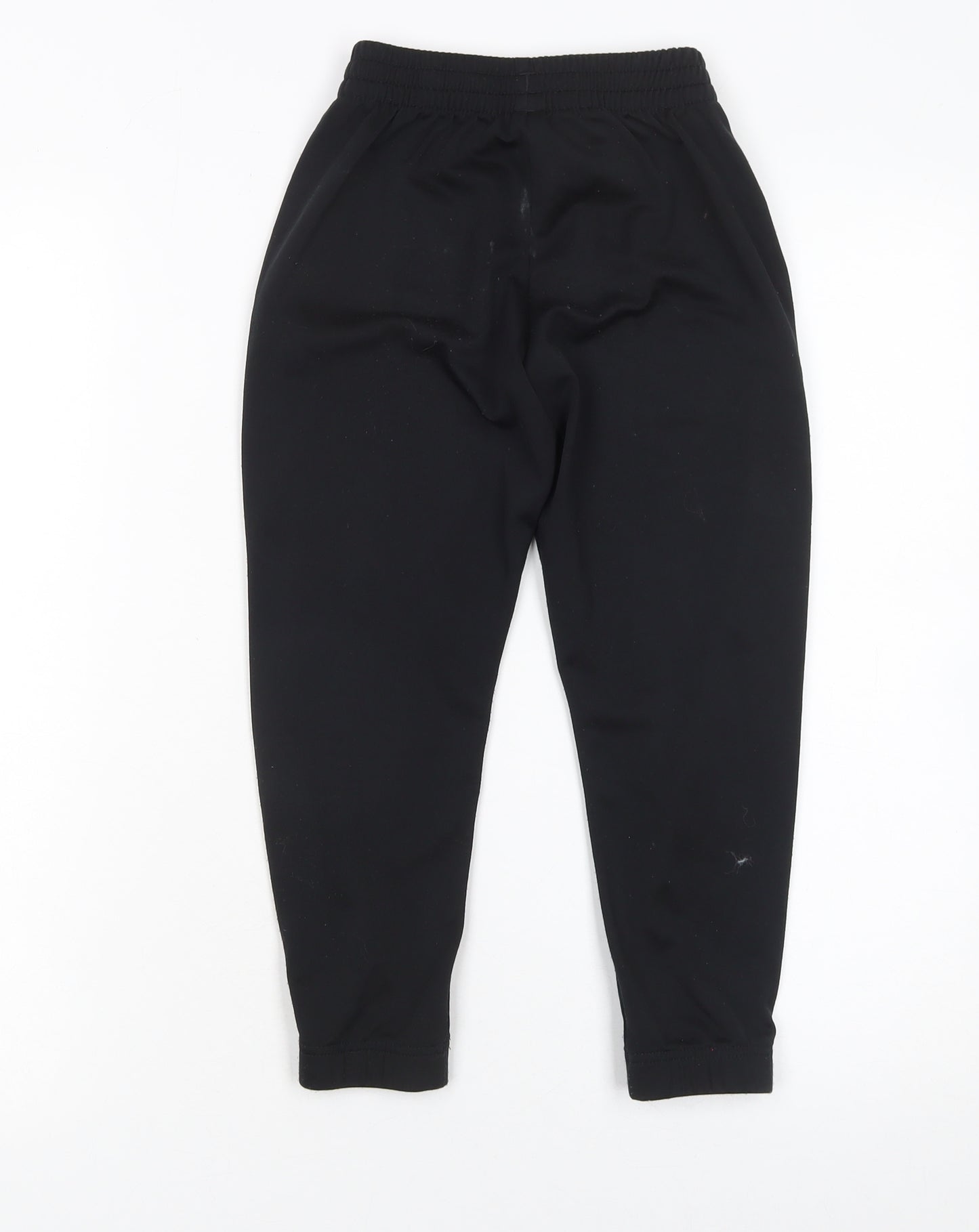 Adidas Boys Black Jogger Trousers 2XS 5-6 Years Elastic Waist Activewear