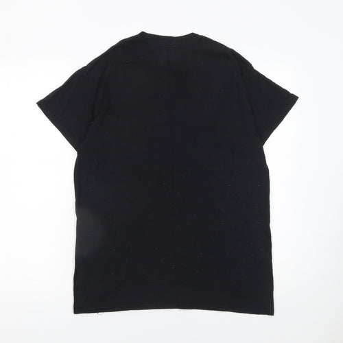 PrettyLittleThing Women Black Chicago Graphic Cotton T-Shirt Size S