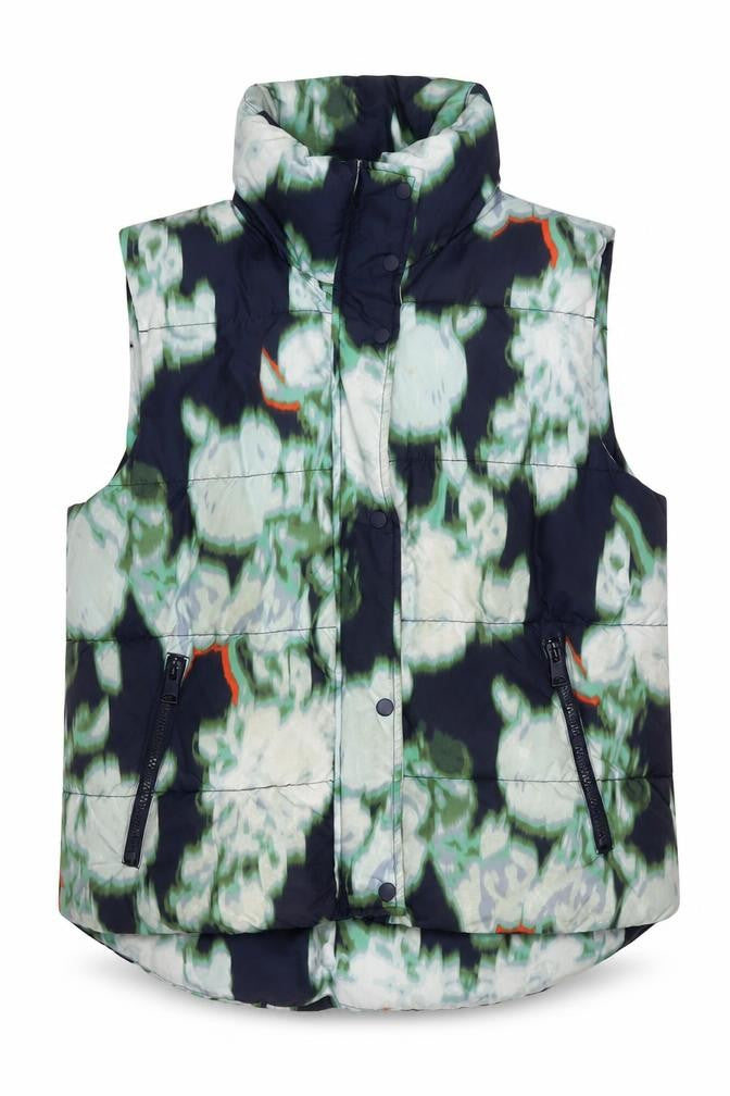 Front view of Lindex Women’s Multicoloured Padded Puffer Waistcoat, size S