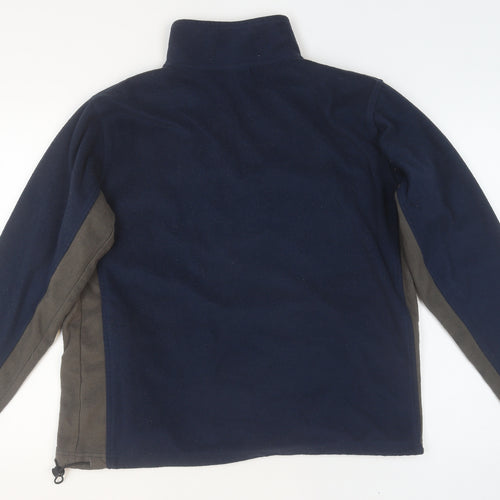 U.S.A.P. Men's Blue Fleece Full Zip Jacket Size L Outdoor Casual