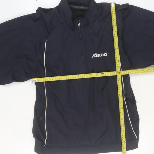 Mizuno Men's Blue Medium Track Jacket Lightweight Polyester