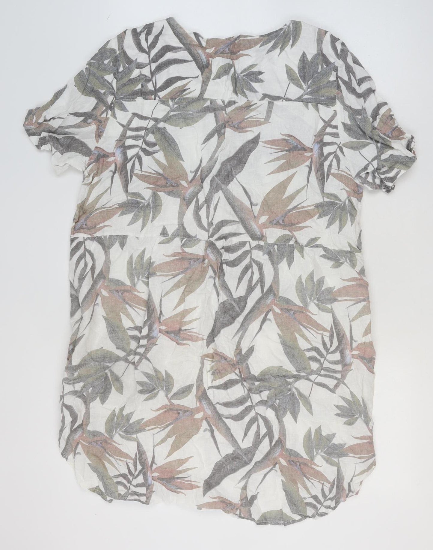 Marisa & Marie Women's Multicoloured Linen Shift Dress 2XL