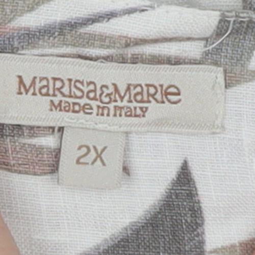 Marisa & Marie Women's Multicoloured Linen Shift Dress 2XL