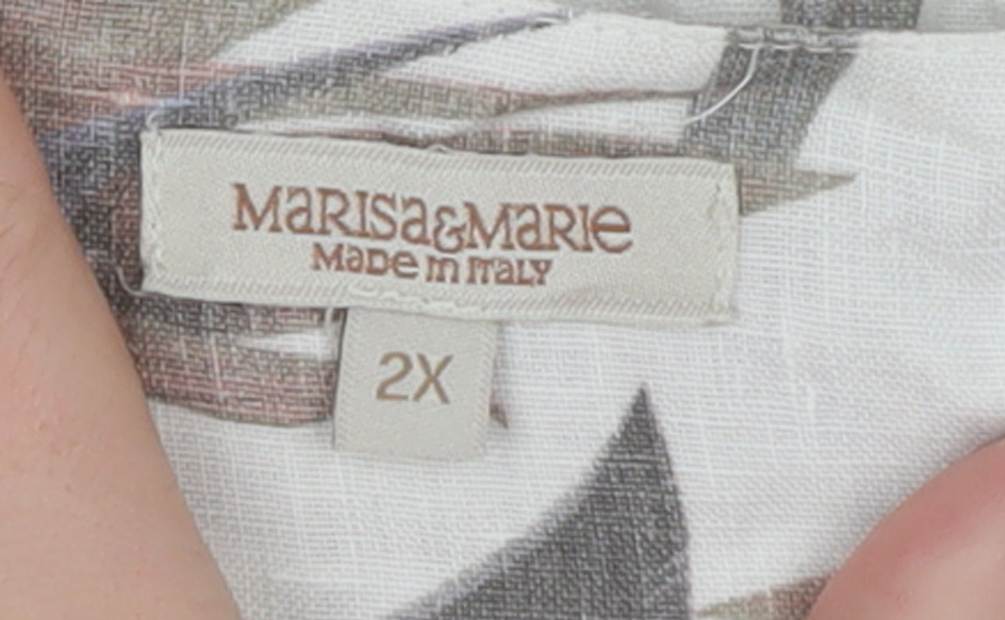 Marisa & Marie Women's Multicoloured Linen Shift Dress 2XL