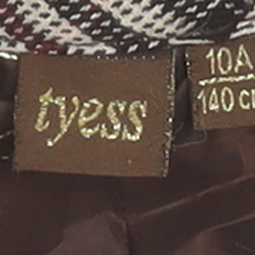 Tyess Girls Brown Check Chino Shorts Size 10A 140cm 100% Cotton