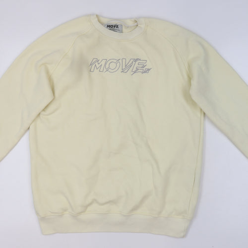 MOVE Never Ordinary Beige Oversized Fit Women's Sweatshirt Medium