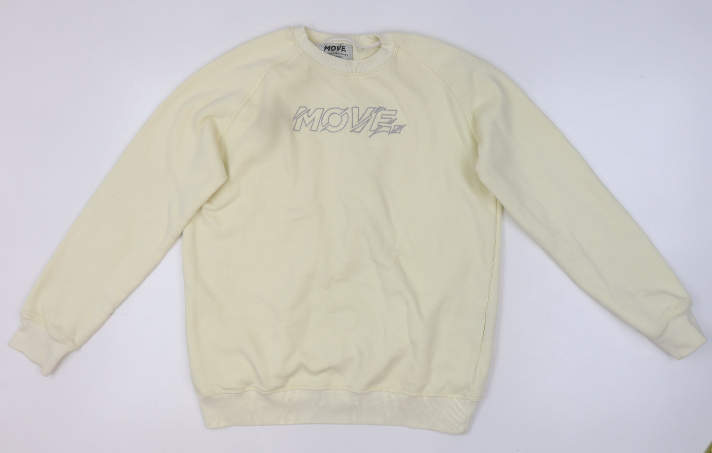 MOVE Never Ordinary Beige Oversized Fit Women's Sweatshirt Medium