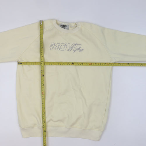 MOVE Never Ordinary Beige Oversized Fit Women's Sweatshirt Medium