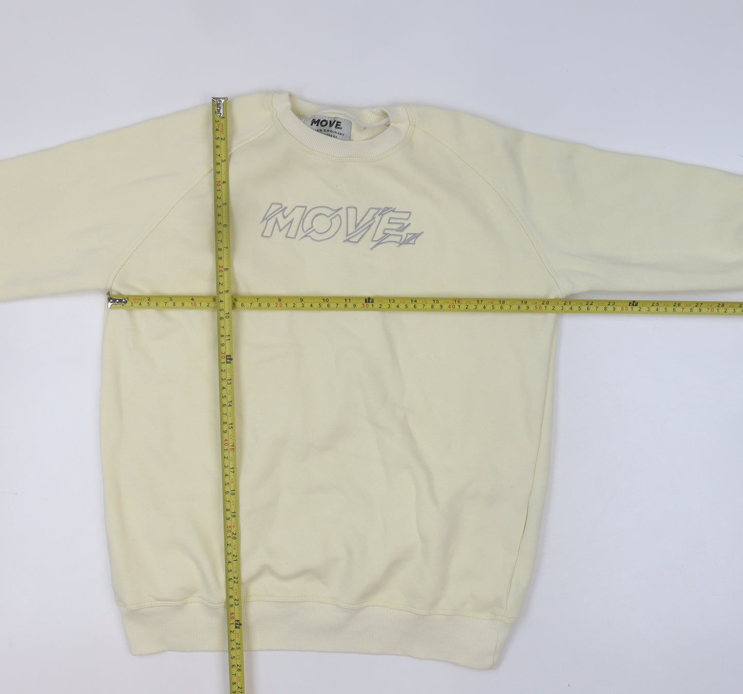 MOVE Never Ordinary Beige Oversized Fit Women's Sweatshirt Medium
