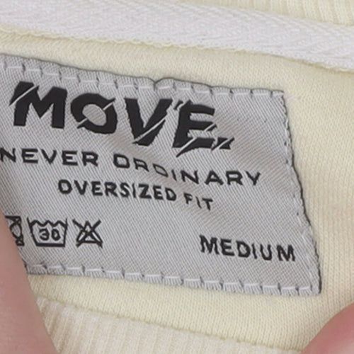 MOVE Never Ordinary Beige Oversized Fit Women's Sweatshirt Medium