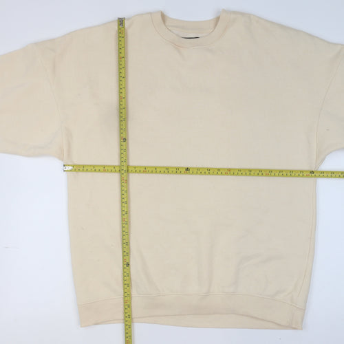PrettyLittleThing Women Beige Pullover Sweatshirt Size 8 Graphic Print
