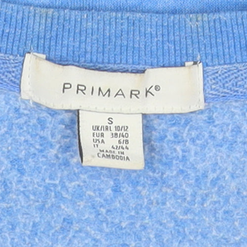 Primark Girls Blue AMOUR Graphic Print Fleece Sweatshirt Size S