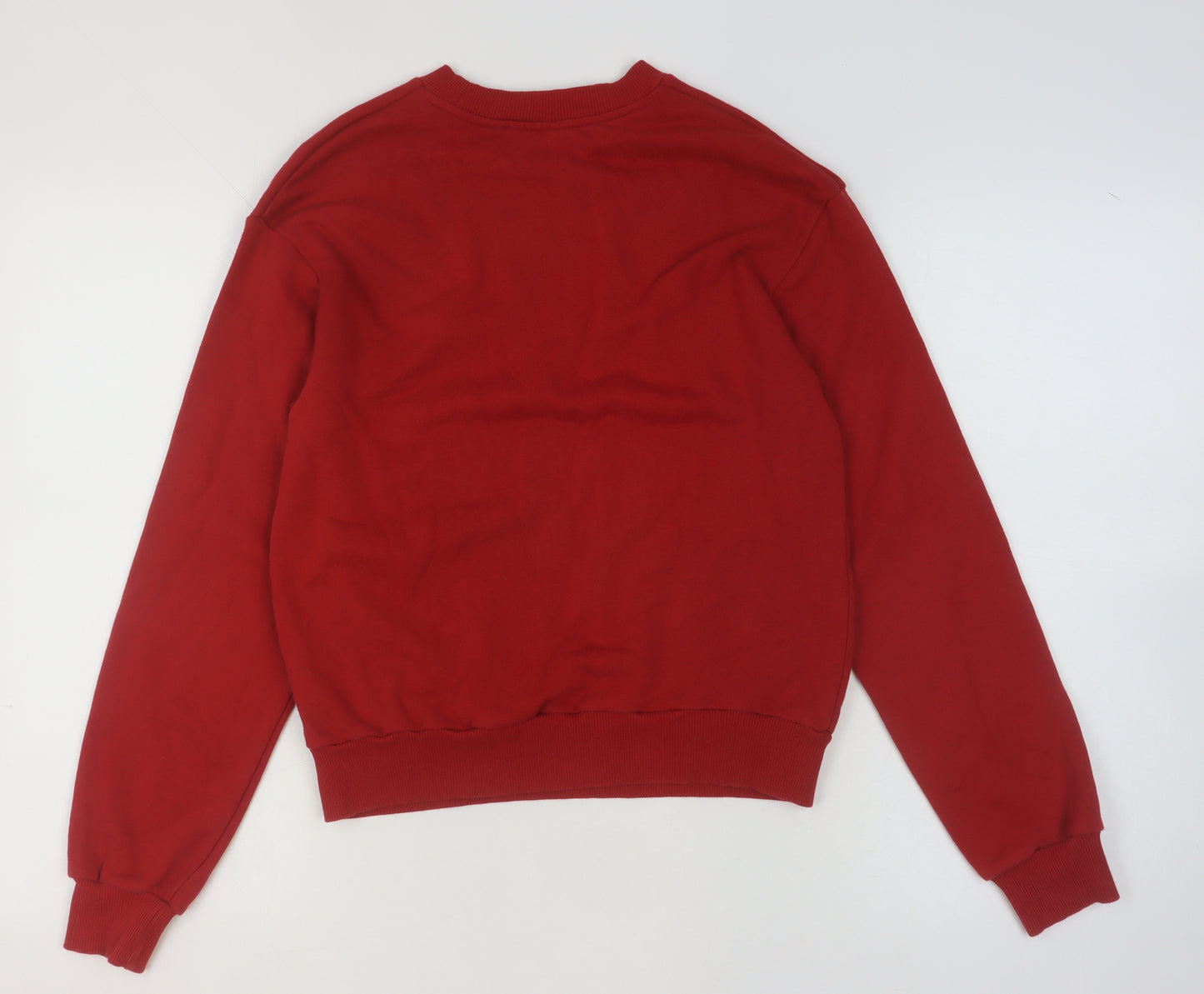 Cheap Monday Women Red XS Pullover Sweatshirt Crew Neck Cotton Blend