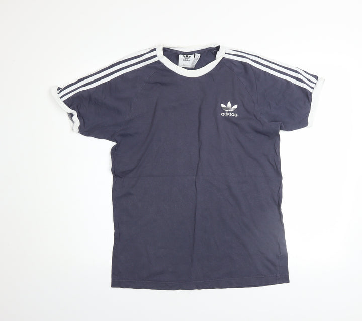 Adidas Men's Navy Blue Short Sleeve Crew Neck Cotton T-Shirt Size M