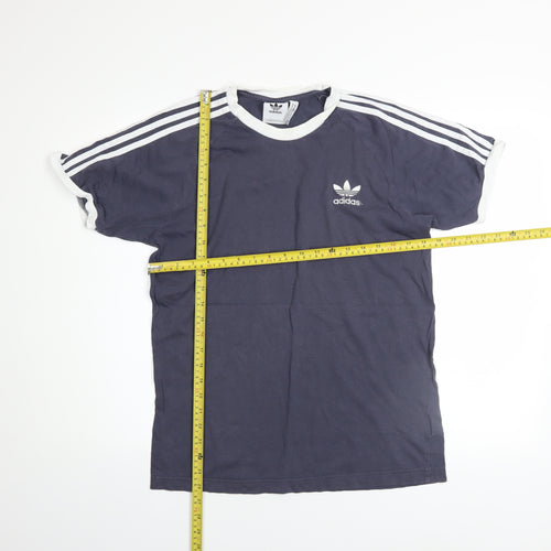 Adidas Men's Navy Blue Short Sleeve Crew Neck Cotton T-Shirt Size M