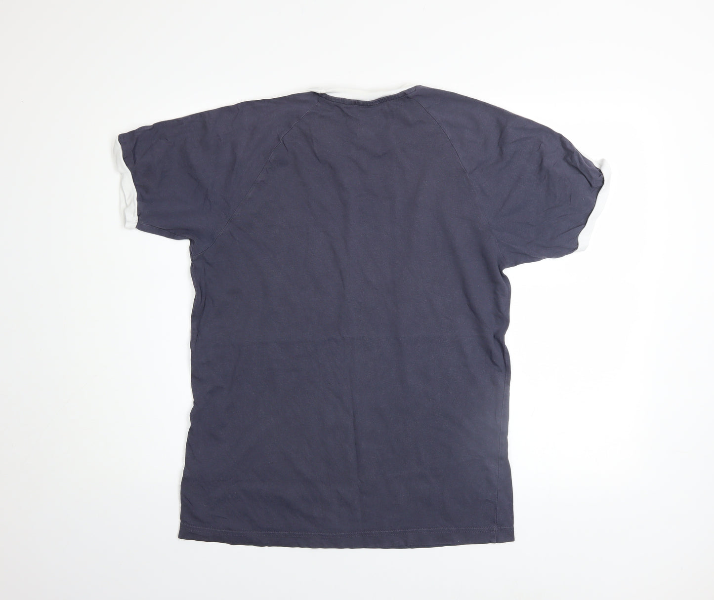 Adidas Men's Navy Blue Short Sleeve Crew Neck Cotton T-Shirt Size M
