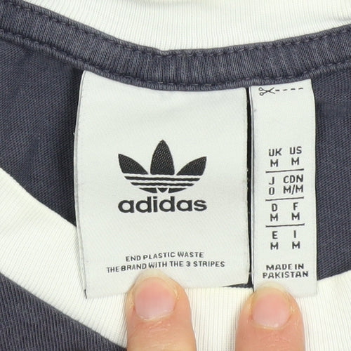 Adidas Men's Navy Blue Short Sleeve Crew Neck Cotton T-Shirt Size M