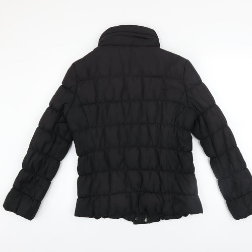 Marks and Spencer Women’s Black Puffer Jacket Size S Lightweight Zip