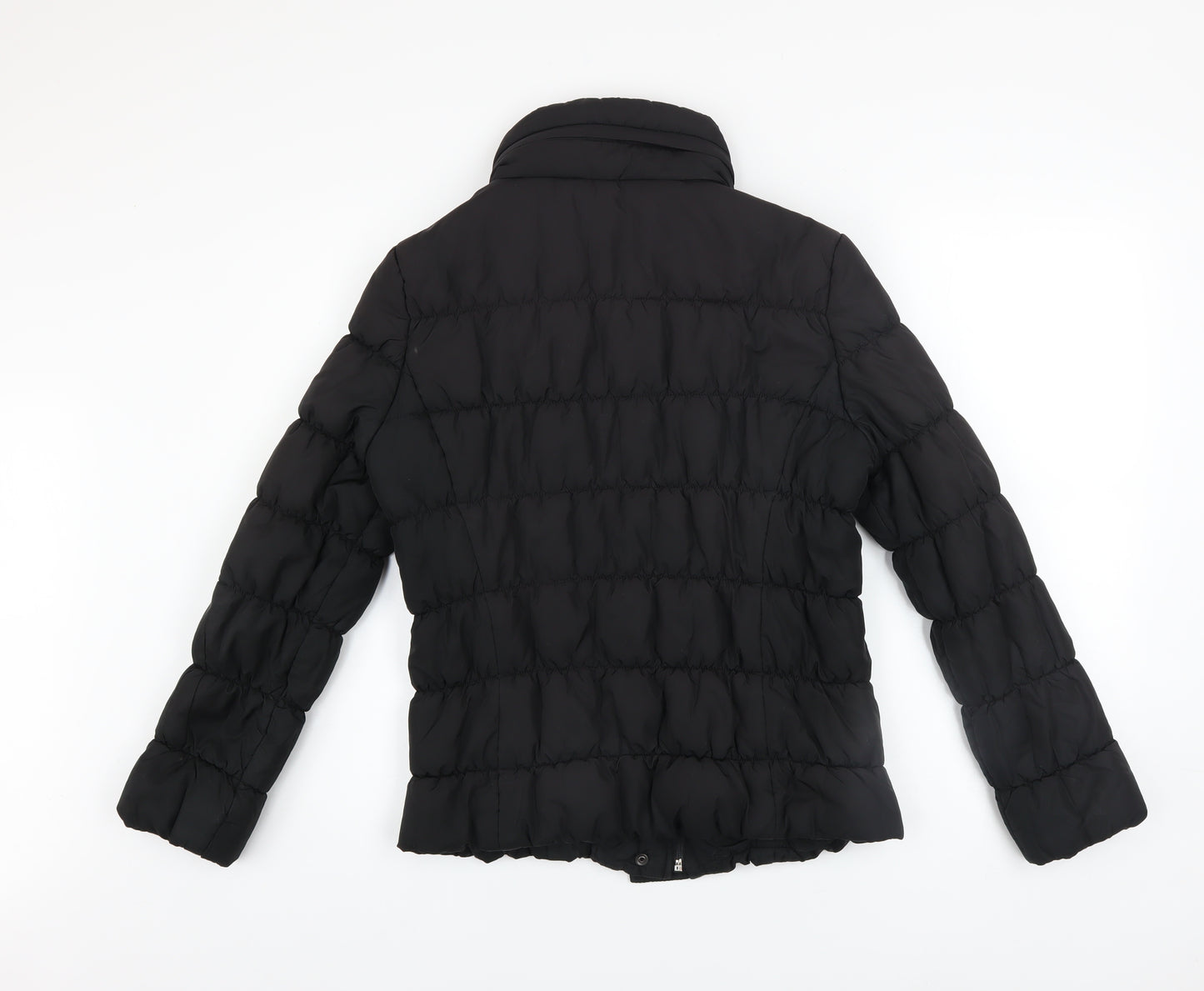 Marks and Spencer Women’s Black Puffer Jacket Size S Lightweight Zip
