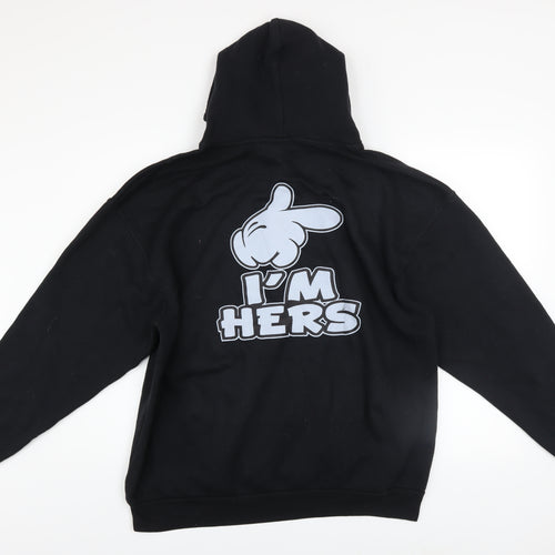 Jon Lauren Men's Black XL Pullover Funny Graphic Hoodie