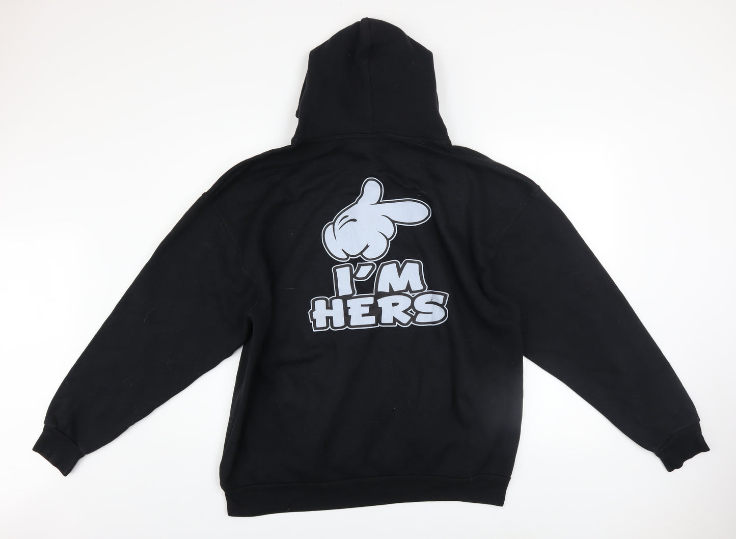 Jon Lauren Men's Black XL Pullover Funny Graphic Hoodie