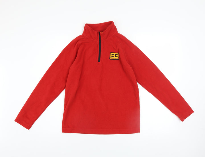 Craghoppers Bear Grylls Boys Red Fleece 1/4 Zip Sweatshirt Age 11-12