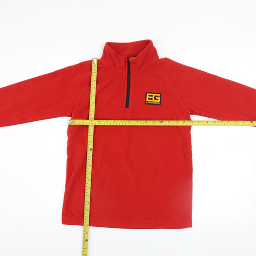 Craghoppers Bear Grylls Boys Red Fleece 1/4 Zip Sweatshirt Age 11-12