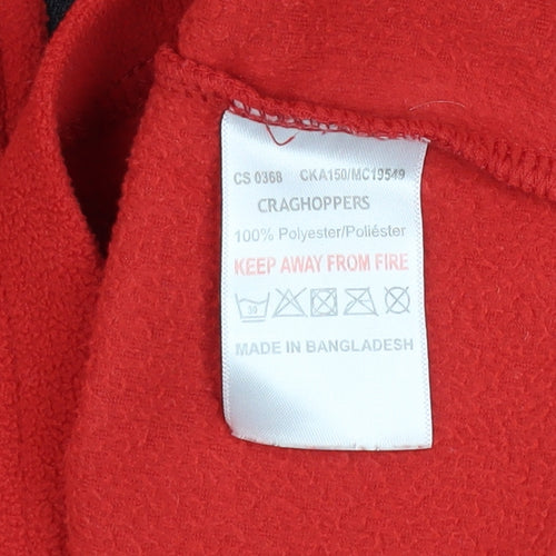 Craghoppers Bear Grylls Boys Red Fleece 1/4 Zip Sweatshirt Age 11-12