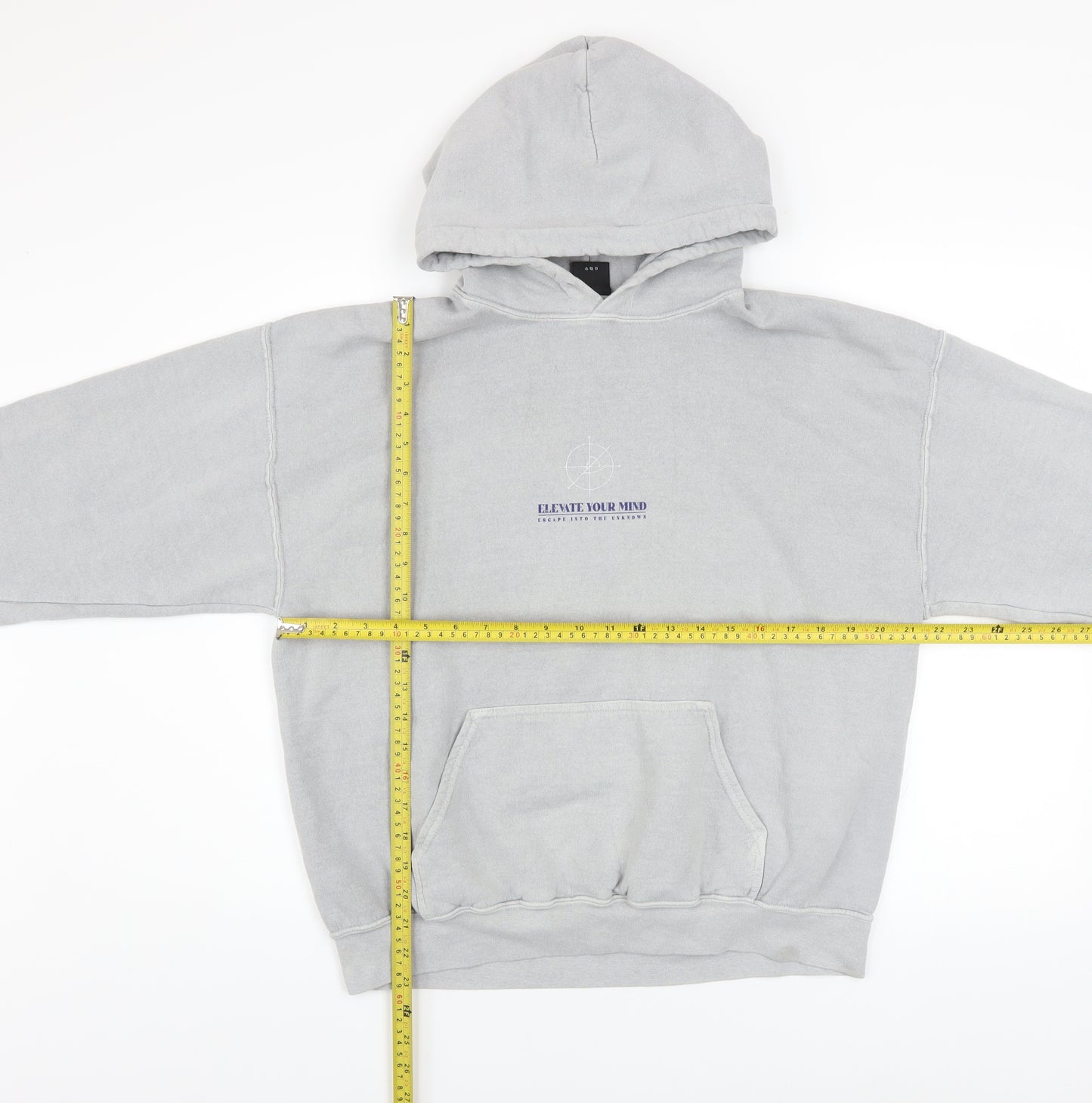 Urban Outfitters Men's Grey Relaxed Fit Space Graphic Pullover Hoodie S