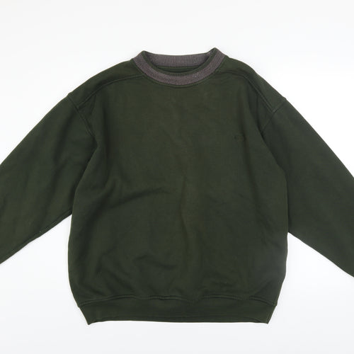 Luxador Mens Green XL Pullover Sweatshirt Crew Neck Casual Fleece