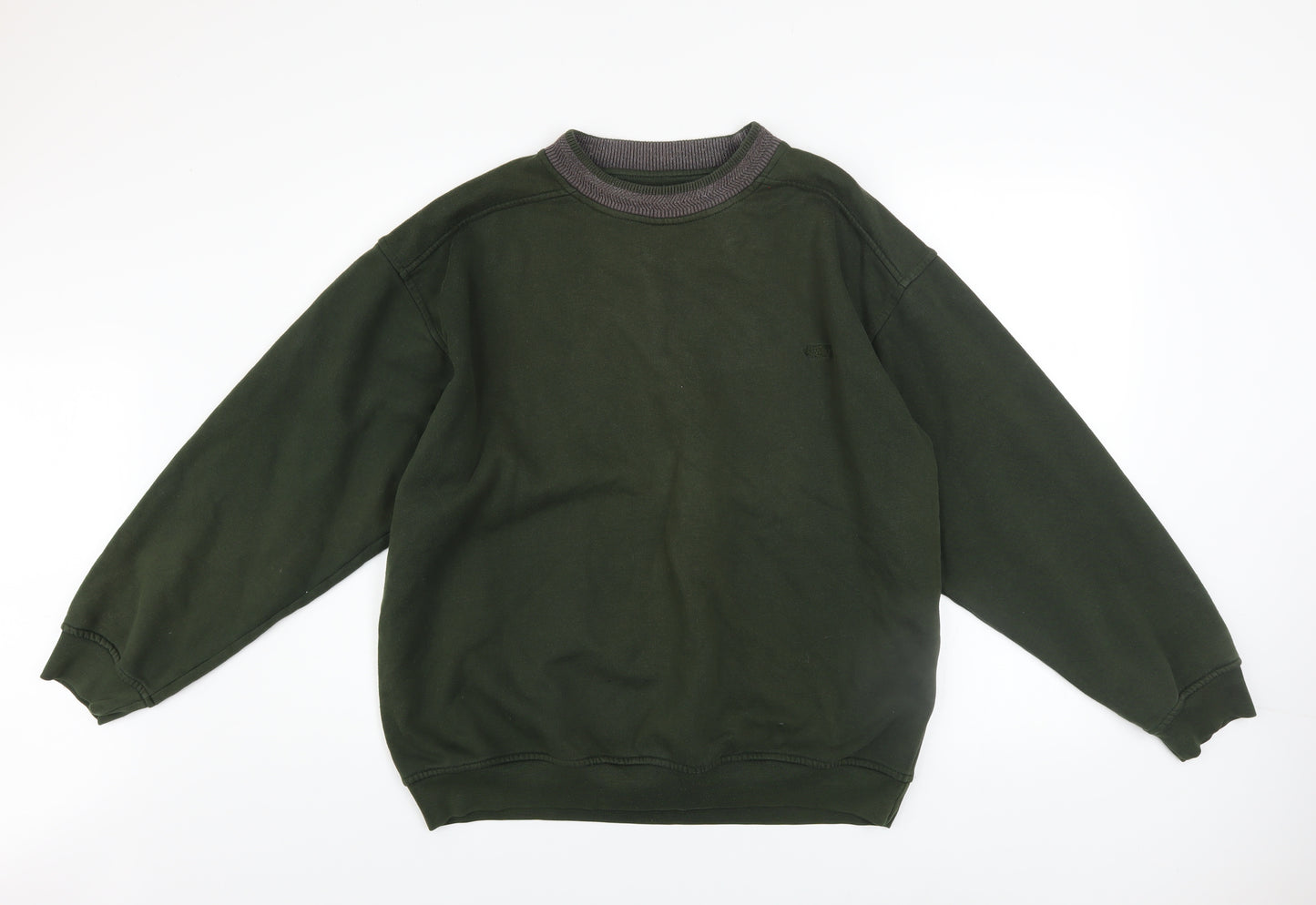 Luxador Mens Green XL Pullover Sweatshirt Crew Neck Casual Fleece