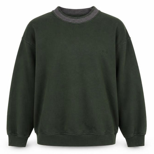 Luxador Mens Green XL Pullover Sweatshirt Crew Neck Casual Fleece