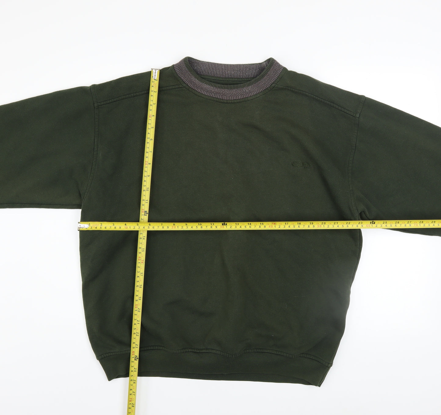 Luxador Mens Green XL Pullover Sweatshirt Crew Neck Casual Fleece