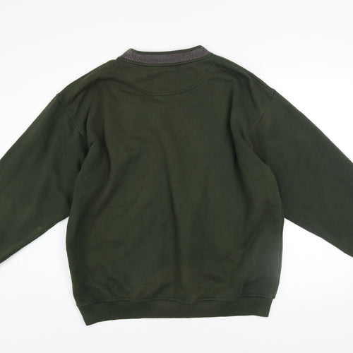 Luxador Mens Green XL Pullover Sweatshirt Crew Neck Casual Fleece