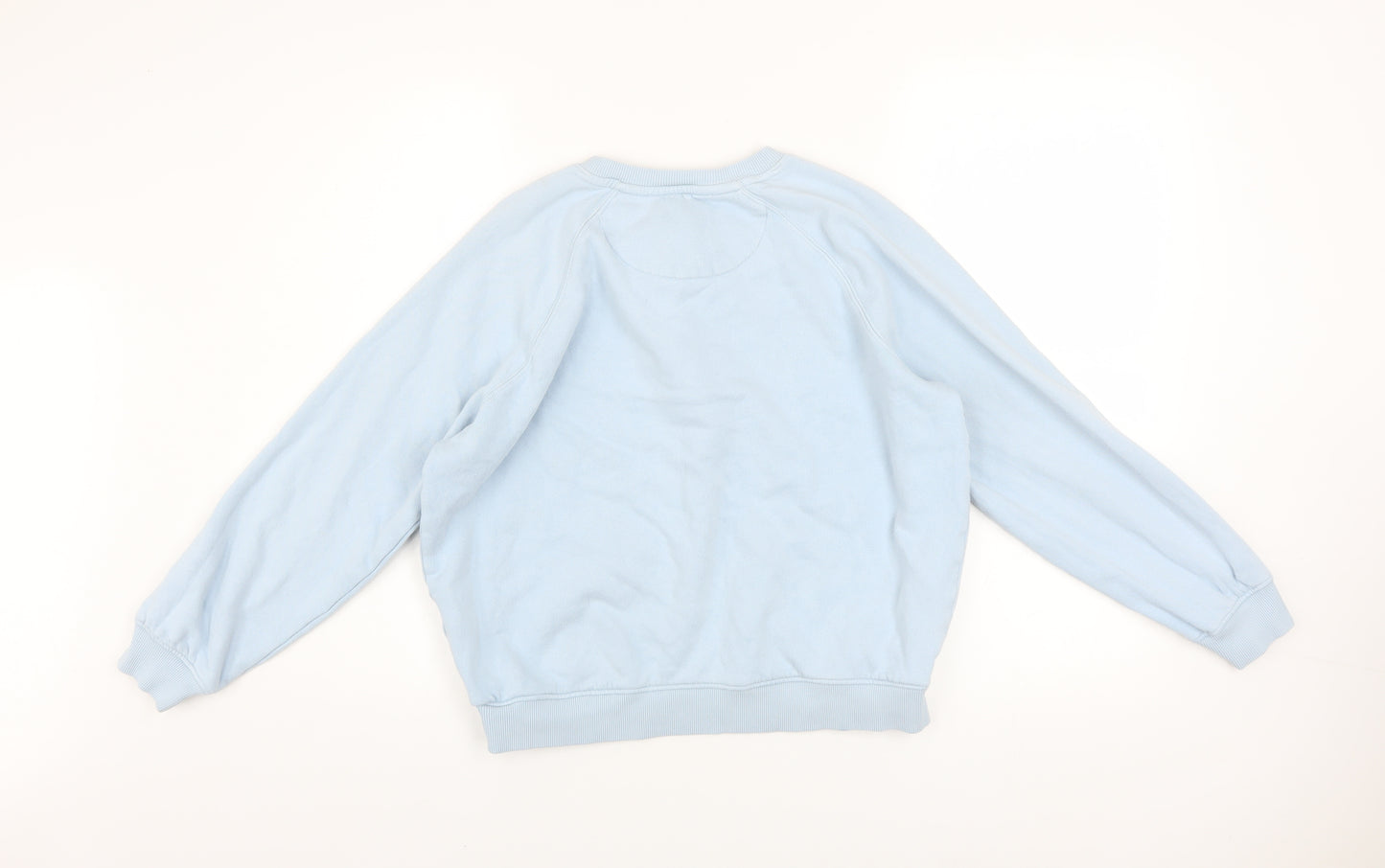 Crew Clothing Company Women Blue Henley Sweatshirt Size 6 Cotton