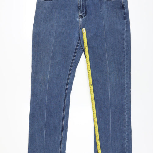 André Men’s Blue Straight Jeans 38/32 Stretch Cotton Denim