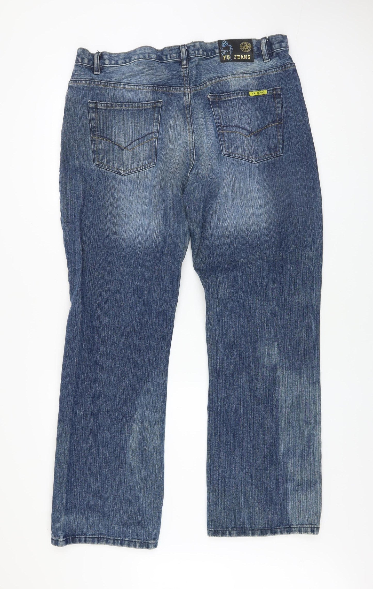 FB Jeans Men's Blue Straight Leg Denim Jeans 38/32