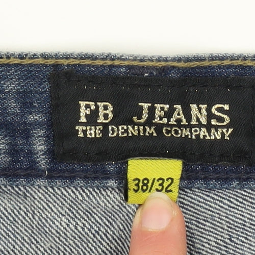 FB Jeans Men's Blue Straight Leg Denim Jeans 38/32