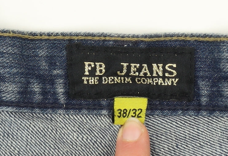 FB Jeans Men's Blue Straight Leg Denim Jeans 38/32