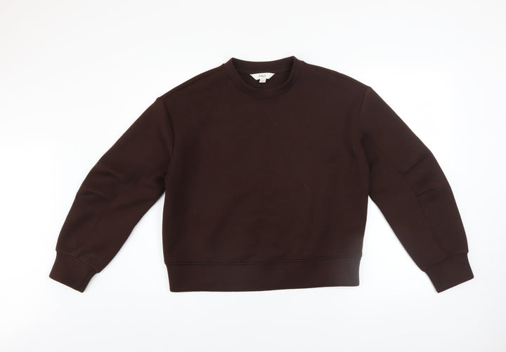 Marks and Spencer Womens Brown Crew Neck Pullover Sweatshirt Size S